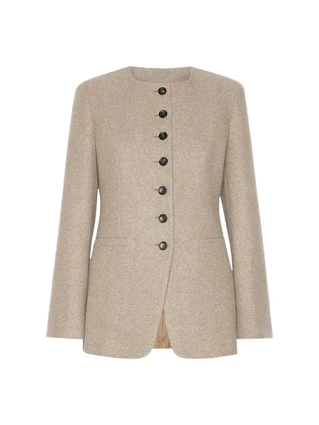 Max Mara Women's Cashmere Crewneck Jacket - Sand