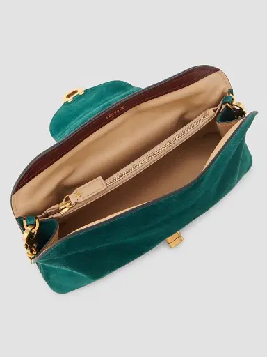 Versace Women's Medusa Suede Clutch | Thumbnail 4 Versace Women's Medusa Suede Clutch | Thumbnail 4