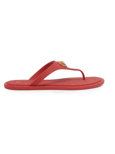 Versace Women's Medusa Baroque Flip-Flops - Fire | Thumbnail 1 Versace Women's Medusa Baroque Flip-Flops - Fire | Thumbnail 1