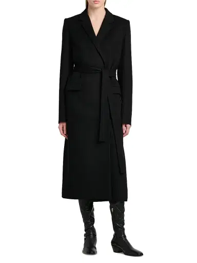 Tom Ford Women's Virgin Wool Wrap Coat | Thumbnail 3 Tom Ford Women's Virgin Wool Wrap Coat | Thumbnail 3