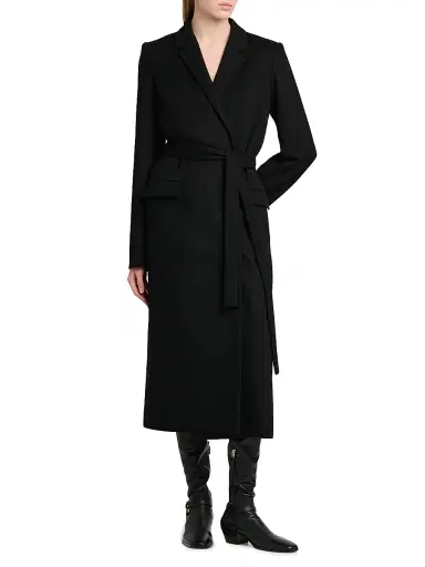 Tom Ford Women's Virgin Wool Wrap Coat | Thumbnail 4 Tom Ford Women's Virgin Wool Wrap Coat | Thumbnail 4