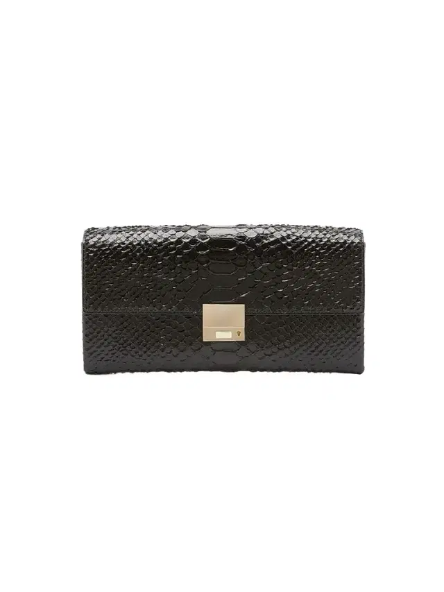 TOM FORD Women's Jean Python-Embossed Leather Clutch - Black