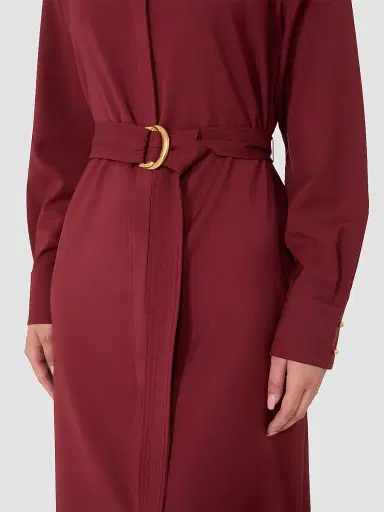 Max Mara Women's Woollen Cloth Shirt Dress - Ruby - Size 14 | Thumbnail 5
