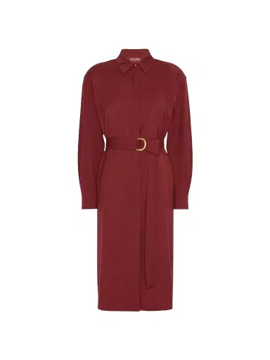 Max Mara Women's Woollen Cloth Shirt Dress - Ruby - Size 14 | Thumbnail 1
