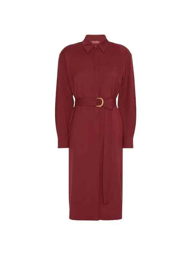 Max Mara Women's Woollen Cloth Shirt Dress - Ruby