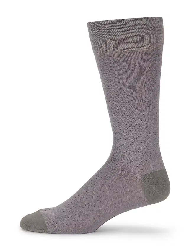 Marcoliani Men's Fresh Of Modal Micro Pindot Socks - Grey