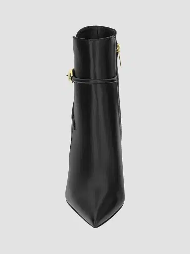 Gianvito Rossi Women's 85MM Nappa Leather Booties - Nero Black - Size 12 | Thumbnail 4
