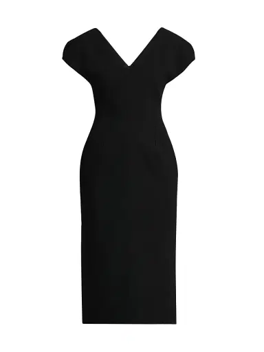 Jil Sander Women's Wool Sable Midi-Dress | Thumbnail 1 Jil Sander Women's Wool Sable Midi-Dress | Thumbnail 1