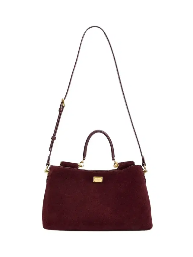 Dolce & Gabbana Women's Vittoria Suede Shoulder Bag - Bordeaux