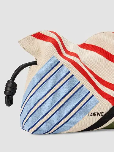 Loewe Women's Flamenco Medium Embroidered Canvas Clutch Bag | Thumbnail 4