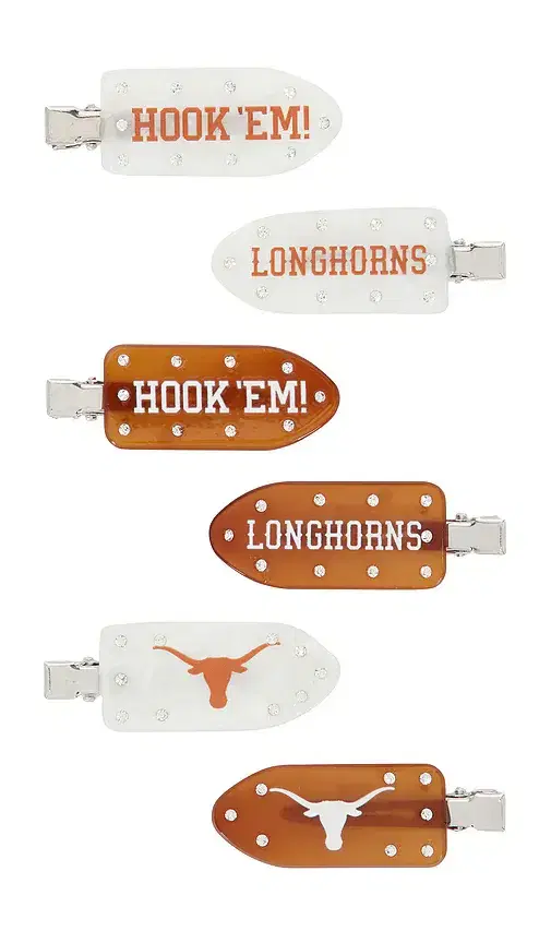 BaubleBar University Of Texas At Austin Hairclip Set