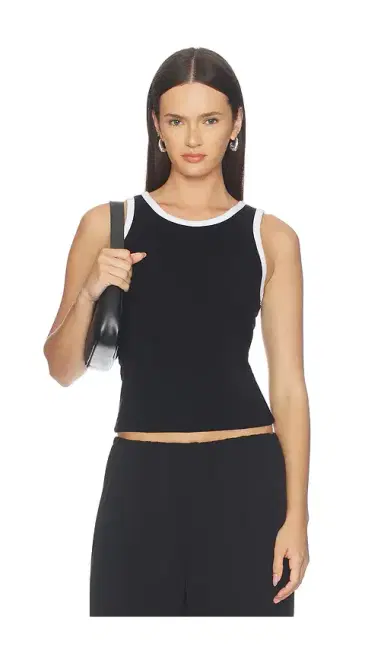 ENZA COSTA Cotton Ringer Tank | Thumbnail 1