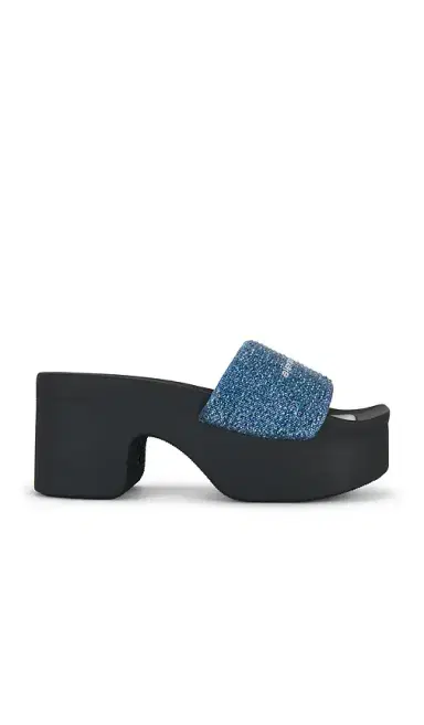 Alexander Wang Aw Denim Hotfix Platform Slide Indigo | Thumbnail 1