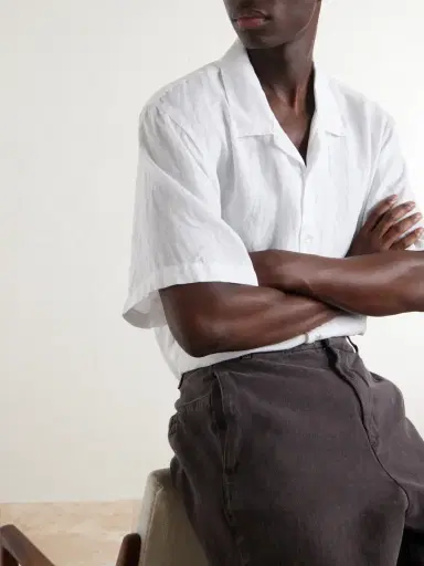 James Perse Convertible-Collar Linen Shirt - Men | Thumbnail 5