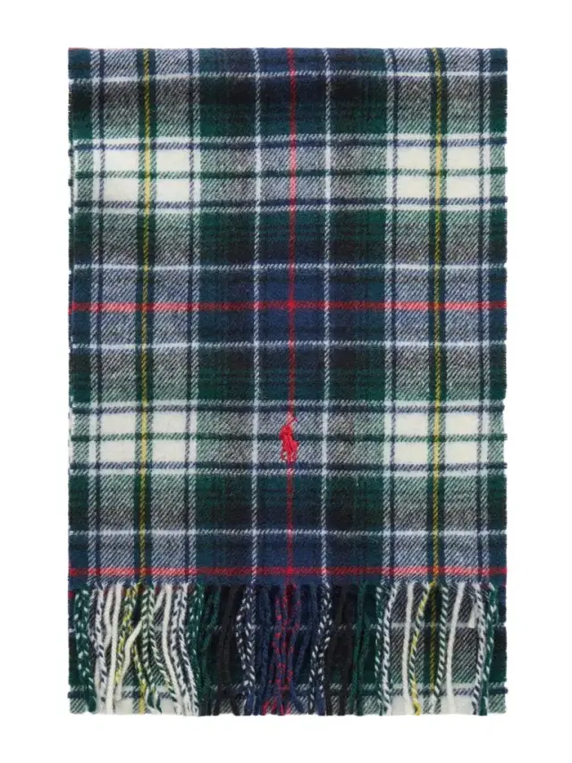 Polo Ralph Lauren Fringed Logo-Embroidered Recycled Checked Wool-Blend Scarf - Men