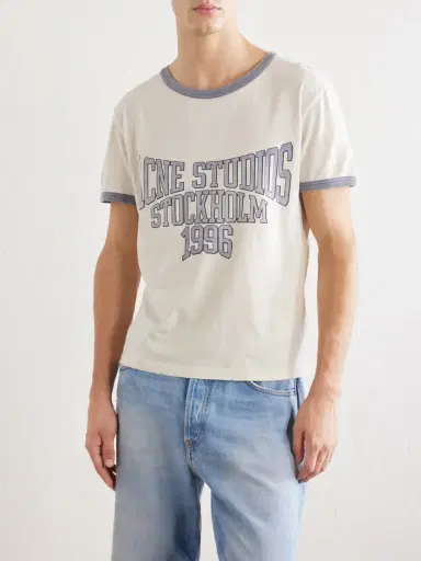 Acne Studios Logo-Print Cotton-Jersey T-Shirt - Men | Thumbnail 3 Acne Studios Logo-Print Cotton-Jersey T-Shirt - Men | Thumbnail 3