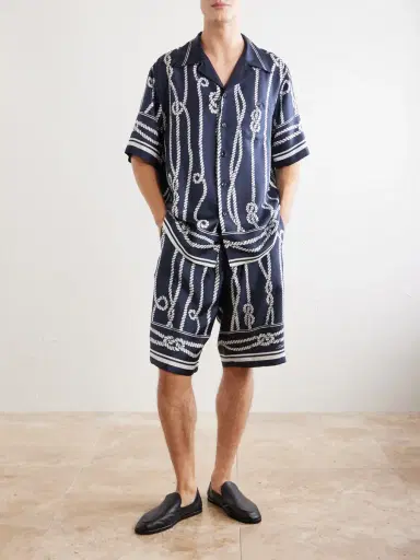 Dolce & Gabbana Marina Camp-Collar Printed Silk-Twill Shirt - Men | Thumbnail 2 Dolce & Gabbana Marina Camp-Collar Printed Silk-Twill Shirt - Men | Thumbnail 2