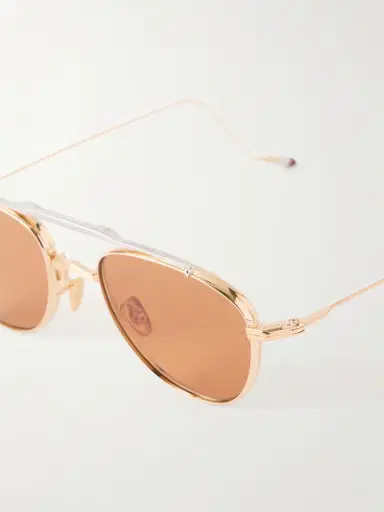 Jacques Marie Mage Flynn Aviator-Style Gold-Tone Metal Sunglasses - Men | Thumbnail 3 Jacques Marie Mage Flynn Aviator-Style Gold-Tone Metal Sunglasses - Men | Thumbnail 3