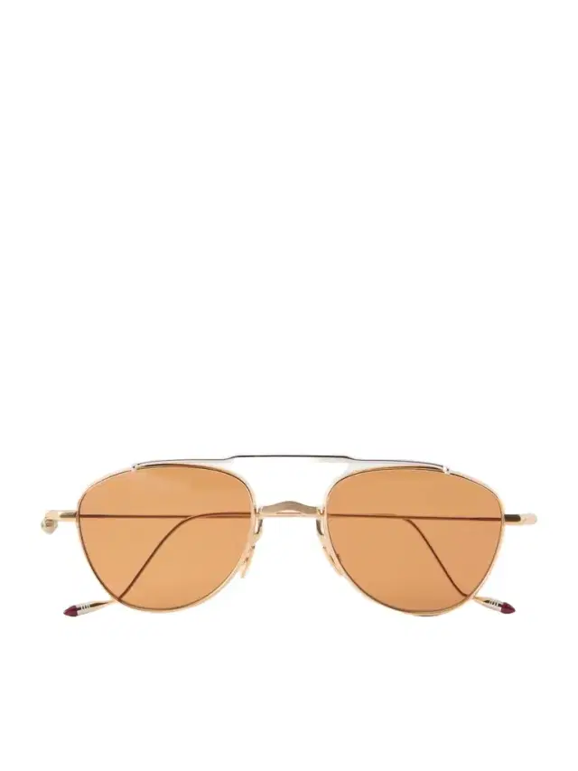 Jacques Marie Mage Flynn Aviator-Style Gold-Tone Metal Sunglasses - Men