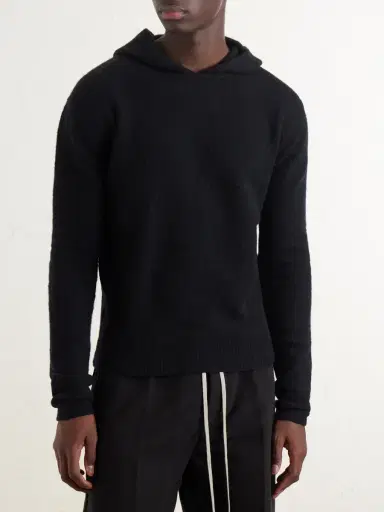 Rick Owens Cashmere-Blend Hoodie - Men | Thumbnail 3