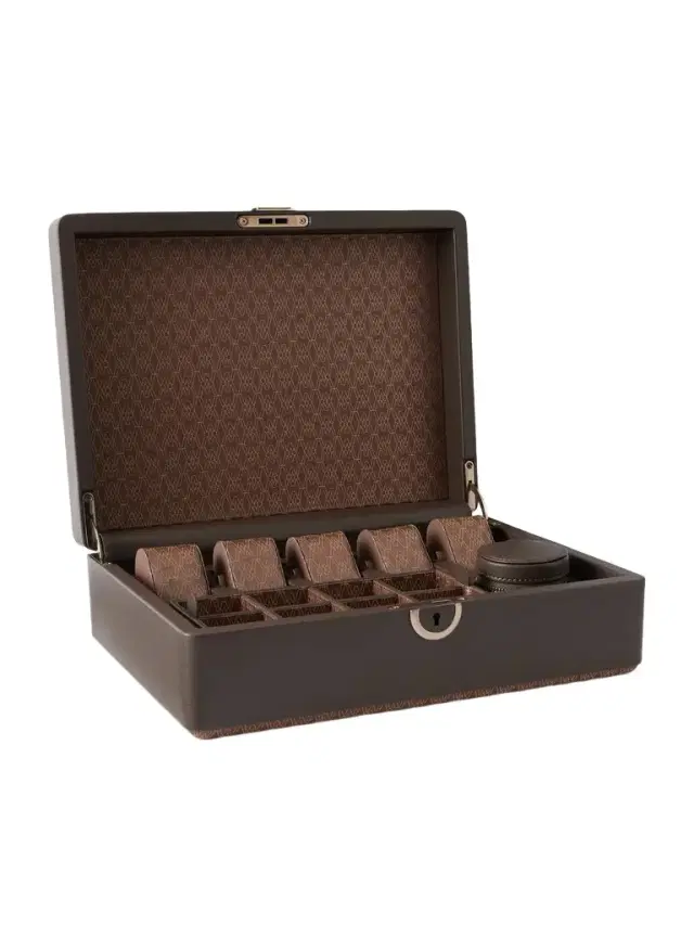 Wolf Earth 5 Piece Watch Box - Men