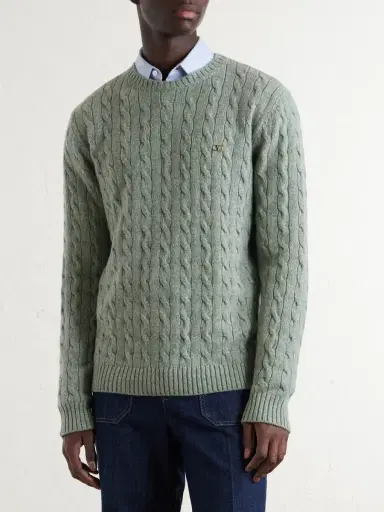 Valentino Garavani VLogo-Embellished Virgin Wool Sweater - Men | Thumbnail 3 Valentino Garavani VLogo-Embellished Virgin Wool Sweater - Men | Thumbnail 3