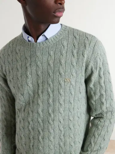 Valentino Garavani VLogo-Embellished Virgin Wool Sweater - Men | Thumbnail 5 Valentino Garavani VLogo-Embellished Virgin Wool Sweater - Men | Thumbnail 5