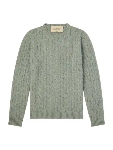 Valentino Garavani VLogo-Embellished Virgin Wool Sweater - Men | Thumbnail 1 Valentino Garavani VLogo-Embellished Virgin Wool Sweater - Men | Thumbnail 1