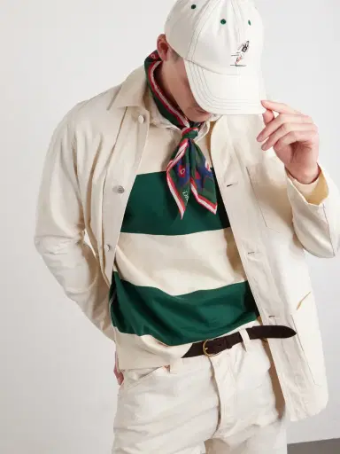 Drake's Embroidered Cotton-Twill Cap - Men | Thumbnail 3