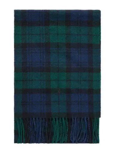 Polo Ralph Lauren Logo-Embroidered Fringed Recycled Wool-Blend Scarf - Men | Thumbnail 1