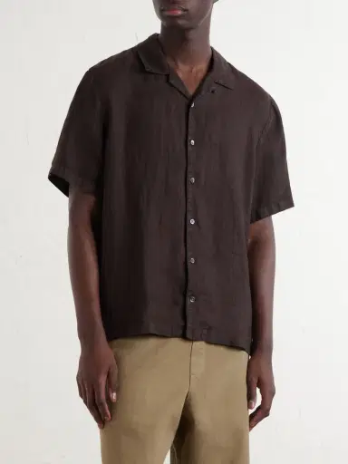 James Perse Convertible-Collar Linen Shirt - Men | Thumbnail 3