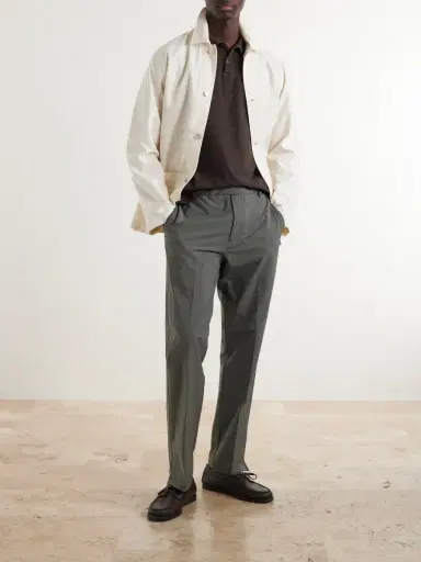 James Perse Slim-Fit Stretch Cotton-Blend Trousers - Men | Thumbnail 2