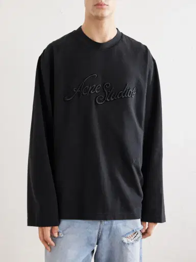 Acne Studios Logo-Print Cotton-Jersey T-Shirt - Men | Thumbnail 3 Acne Studios Logo-Print Cotton-Jersey T-Shirt - Men | Thumbnail 3