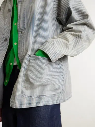 KAPITAL Liberty Striped Denim Overshirt - Men | Thumbnail 5 KAPITAL Liberty Striped Denim Overshirt - Men | Thumbnail 5