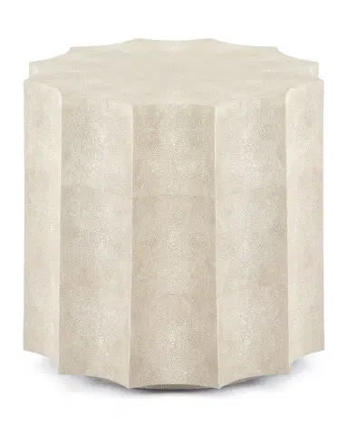 Regina Andrew Marilyn Faux Shagreen Scalloped Side Table | Thumbnail 2