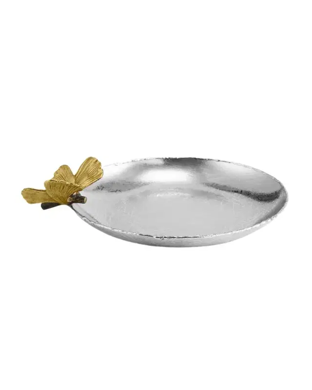 Michael Aram Butterfly Ginkgo Round Trinket Tray