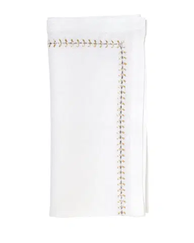 Kim Seybert Silver/Gold Herringbone Napkin | Thumbnail 1