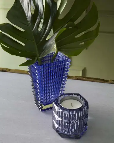 Baccarat Blue Eye Small Rectangular Vase | Thumbnail 2