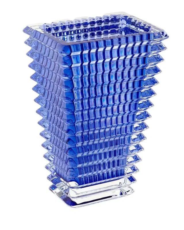 Baccarat Blue Eye Small Rectangular Vase