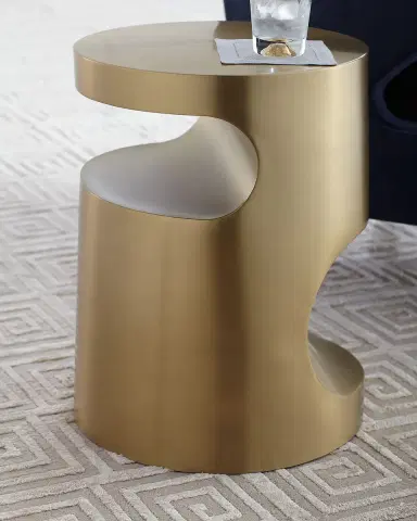 Regina Andrew Nico Brass-Finish Side Table | Thumbnail 1