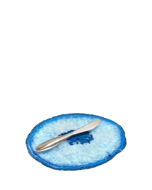 ANNA New York Ita Blue Cheese Plate & Forma Spreader