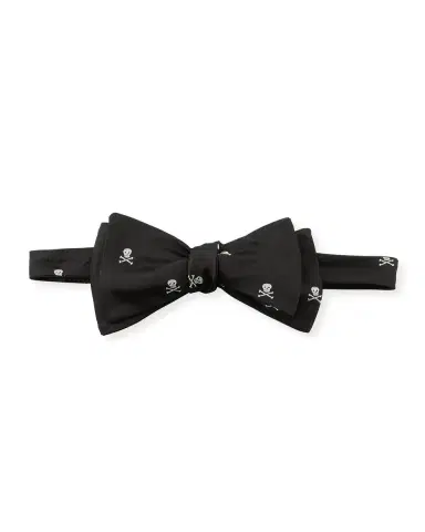 Ralph Lauren Purple Label Men's Skull-and-Bones Silk Bow Tie | Thumbnail 2