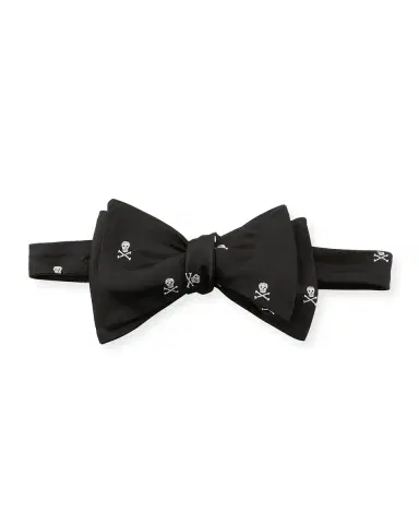 Ralph Lauren Purple Label Men's Skull-and-Bones Silk Bow Tie | Thumbnail 1
