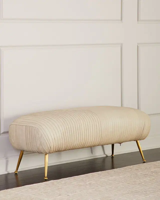 Regina Andrew Beretta Leather Bench