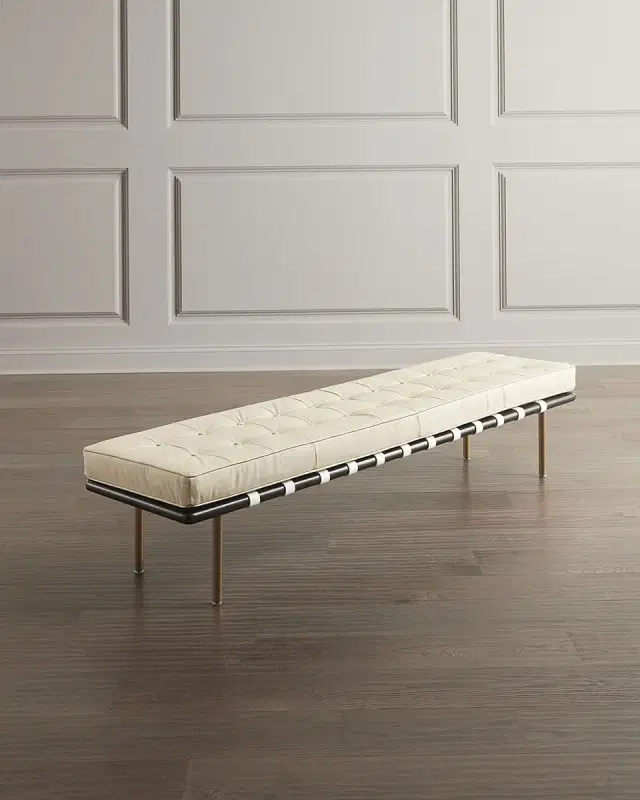 Regina Andrew Tufted Leather Gallery Bench