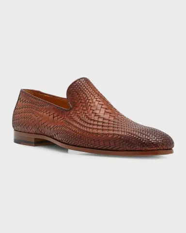 Magnanni Men's Herrera Woven Burnish Loafers | Thumbnail 3