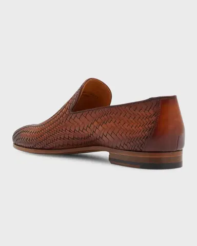 Magnanni Men's Herrera Woven Burnish Loafers | Thumbnail 4