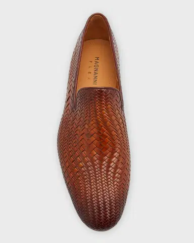 Magnanni Men's Herrera Woven Burnish Loafers | Thumbnail 5