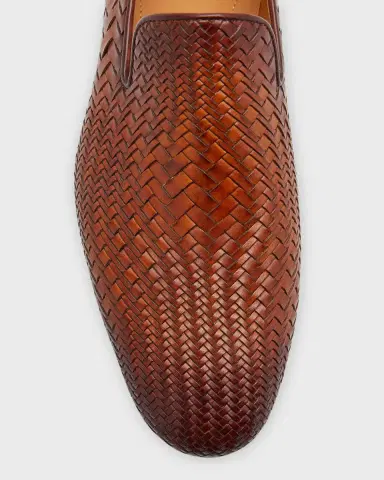 Magnanni Men's Herrera Woven Burnish Loafers | Thumbnail 6