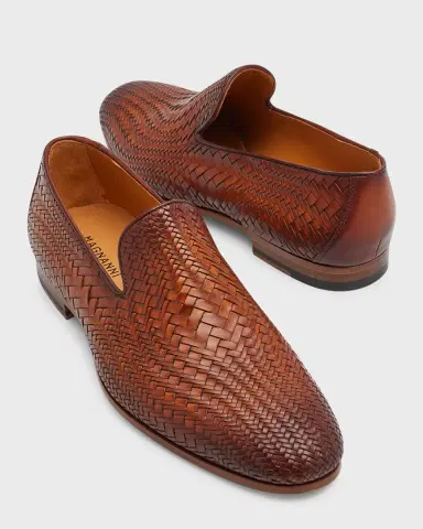 Magnanni Men's Herrera Woven Burnish Loafers | Thumbnail 8